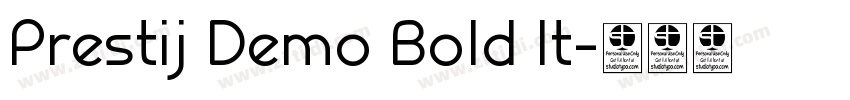 Prestij Demo Bold It字体转换